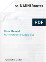 WIFIMini Router User Manual