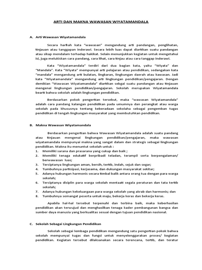 Arti Dan Makna Wawasan Wiyatamandala Pdf