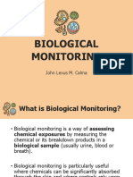 Biological Monitoring: John Lexus M. Calma