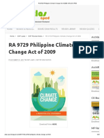 RA 9729 Philippine Climate Change Act of 2009 - ATLAS-CPED