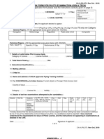 Application Form For Pilots Examination (Gen & Tech)