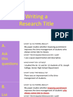 Writing A Research Title