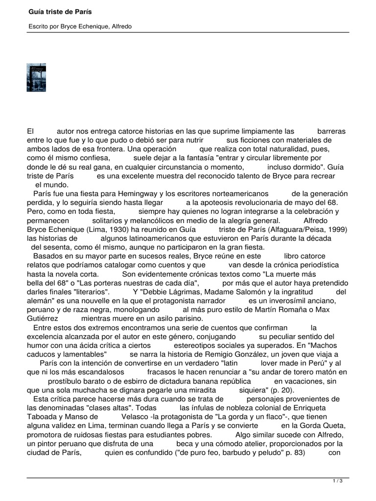 Escrito Por Bryce Echenique, Alfredo PDF Cuentos Autor