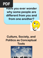 Culture, Society, And Politics as Conceptual