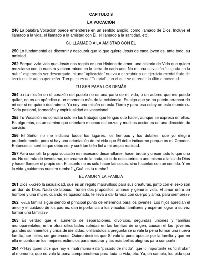 Vocación y Amor en la Juventud | PDF | Familia | Amor