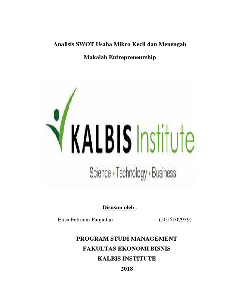 Analisis Swot Usaha Mikro Kecil Dan Menengah