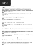 Timeline of Calculus