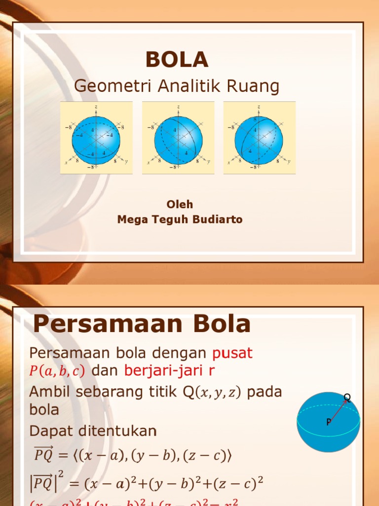 Persamaan dan Grafik Bola dalam Geometri | PDF