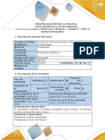 Guía de Actividades y Rúbrica de Evaluación - Paso 3 - Realizar El Proceso de Análisis Con La Población Objeto de Estudio