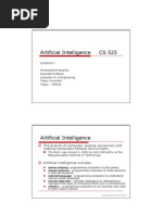 Artificial Intelligence CS 525