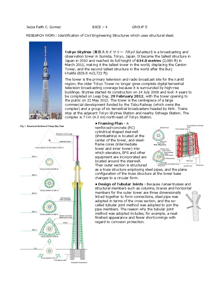 Tokyo Skytree Structural Overview | PDF | Building Engineering ...