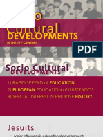 Socio-Cultural Developments in The 19th Century