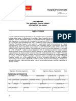 Franchise Application Form