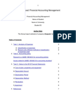 Running Head: Financial Accounting Management