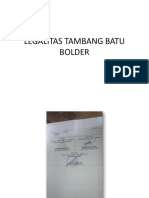 Legalitas Tambang Batu Bolder