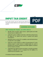 Input TAX Credit: Learning Outcomes