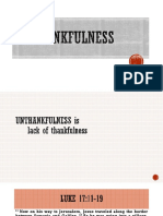 Unthankfulness