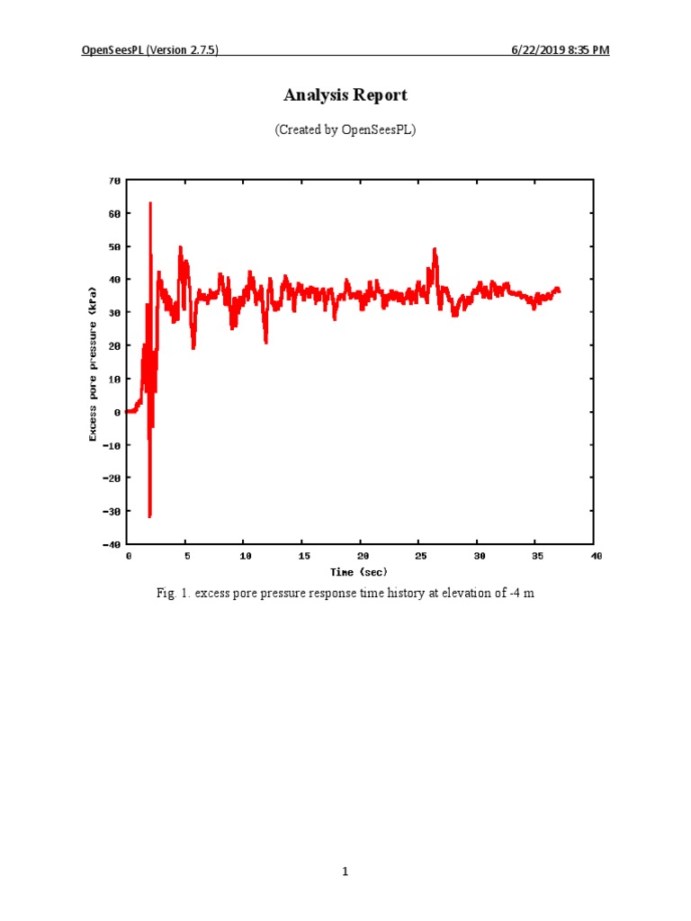 OpenSeesPL 2.7.5 Analysis Report | PDF | Applied And Interdisciplinary ...