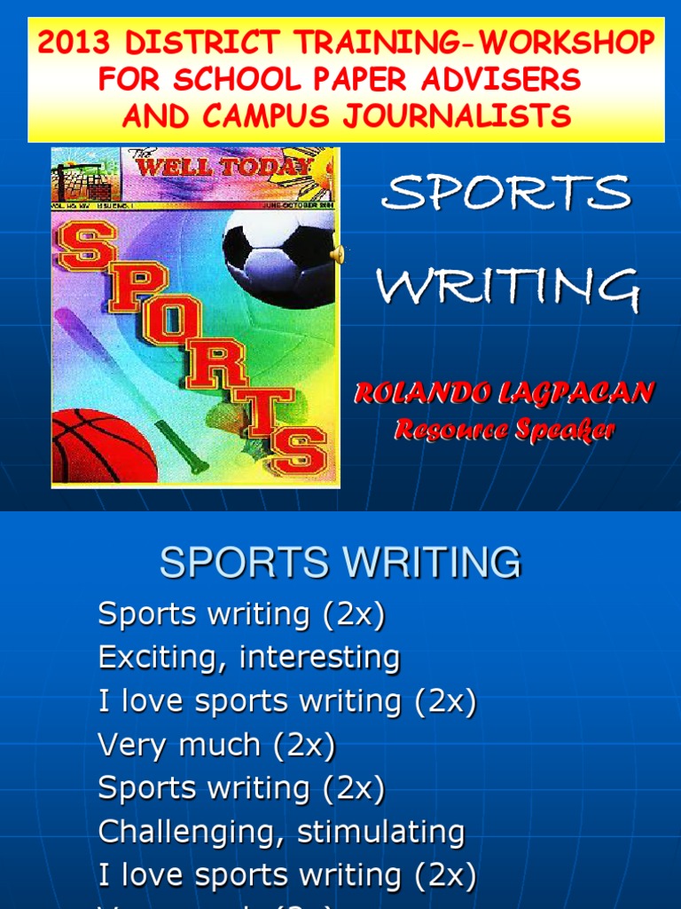 Sports Writing Techniques in Filipino | PDF | Ball Games | Athletic Sports