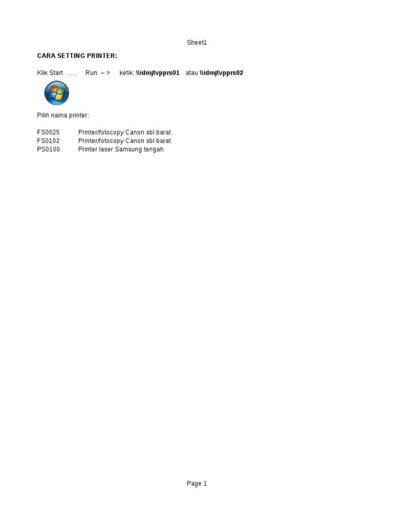 Panduan Setting Printer dan Fotocopy | PDF