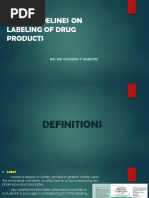 Excipients Labelling Guidelines EU | PDF