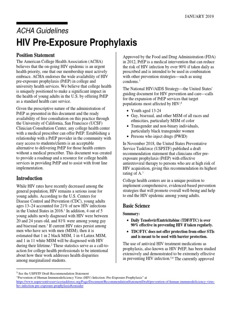 Hiv Prep Guidelines