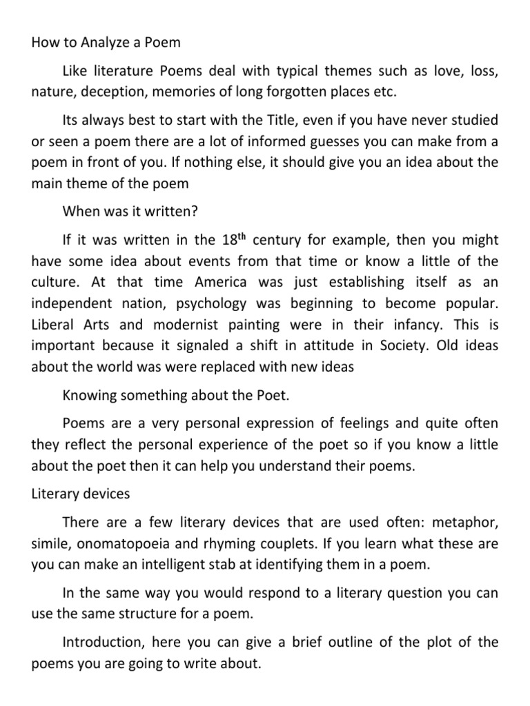How to Analyze Poetry Effectively | PDF | William Wordsworth | Romanticism