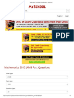 Mathematics 2012 JAMB Past Questions - Myschool.pdf