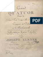 Elsner - Kwartet Fortepianowy Es-Dur, Op. 15, Ok 1805 - Wydanie Lentz, Paryż (Brak Daty)