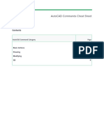 AutoCAD Commands Cheat Sheet PDF