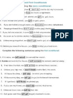 Zero and First Conditional