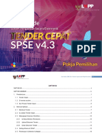 User Guide SPSE 4.3 Tender Cepat Pokja Pemilihan Versi 1
