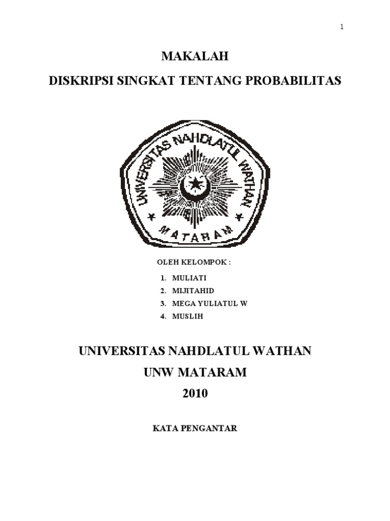 MAKALAH probabilitas