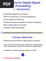 Systems For Digital Signal Processing: 1 - Introduction