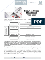 Prazos processuais do TJSP 2017