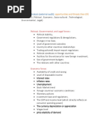 EXternal Factors PESTLE