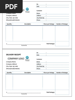 Delivery Receipt