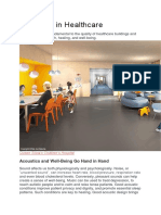 Acoustics in Healthcare