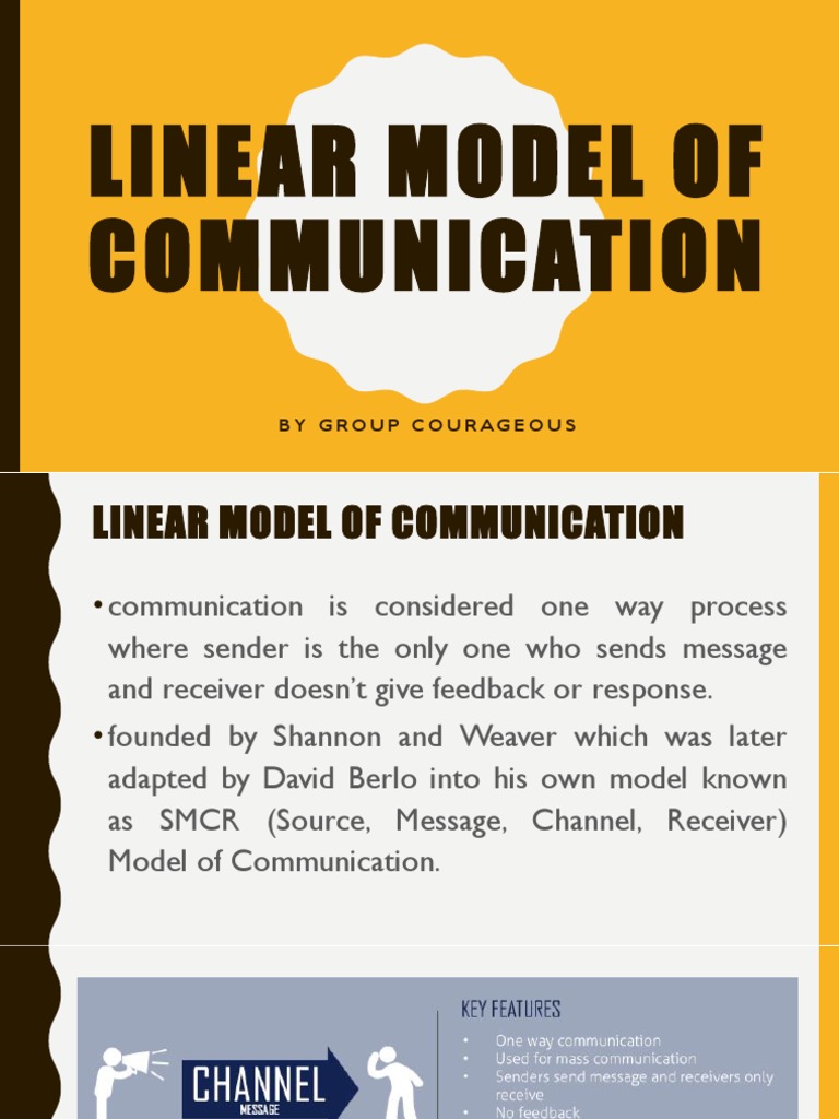 Linear Model of Communication | PDF | Communication | Cybernetics