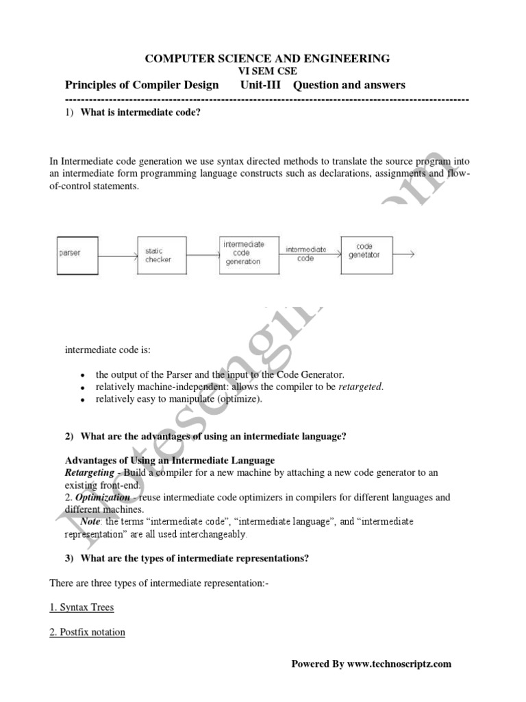 Compiler Notes Unit III PDF | PDF | Data Type | Pointer (Computer ...