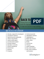 Back To School: Checklist For Elementary