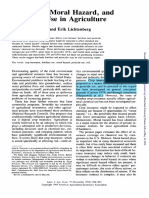 Insurance, Moral Hazard, and Chemical Use in Agriculture: John K. Horowitz and Erik Lichtenberg