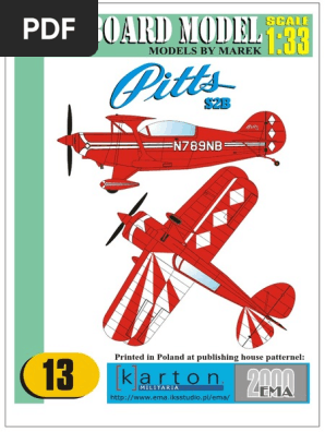 Pitts S2B Aircraft Paper Model