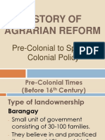 HISTORY OF AGRARIAN REFORM