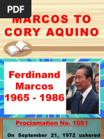 Marcos To Cory Aquino