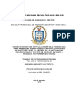 Universidad Nacional Tecnológica de Lima Sur: Escuela Profesional de Ingeniería Mecánica Y Eléctrica