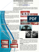 Cartel Macrodoncia y microdoncia Odontología 