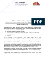 Acta de Acuerdo Entre Los Docentes Contratados y Directivos Del Ceba