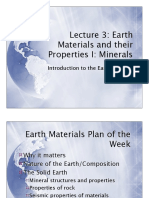 Lecture 3: Earth Materials and Their Properties I: Minerals: Introduction To The Earth System EAS 2200