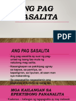 Ang Pag Sasalita